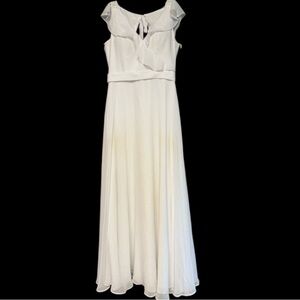 Morilee white sleeveless long wedding gown very good condition size 10 Clean